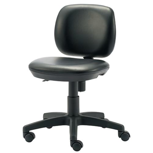■PLUS 889260)事務イス KC-JF62NL ブラック レザー張り〔品番:KCJF62NLBK〕【2106143:0】[送料別途見積り][法人・事業所限定][外直送][店頭受取不可]