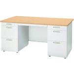 ■プラス 671497)LA 両袖机 LA-147D-33 WM/W4 〔品番:LA147D33WMW4〕【2111382:0】[送料別途見積り][法人・事業所限定][外直送][店頭受取不可]｜ホームセンターバロー　店