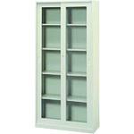 ■PLUS 18426)KR 引違い書庫(ガラス戸) SG-307FR LGY〔品番:SG307FRLGY〕【2112562:0】[送料別途見積り][法人・事業所限定][外直送][店頭受取不可]