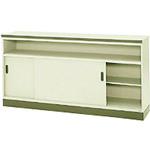 ■PLUS 94546)SK ハイカウンター中棚付書庫SK-3560NT LGY〔品番:SK3560NTLM〕【2112771:0】[送料別途見積り][法人・事業所限定][外直送][店頭受取不可]｜ホームセンターバロー　店
