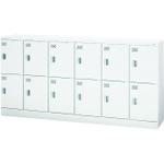 ■PLUS 617202)多人数用ロッカー KL-L62K W4〔品番:KLL62KW4〕【2117142:0】[送料別途見積り][法人・事業所限定][外直送][店頭受取不可]｜ホームセンターバロー　店