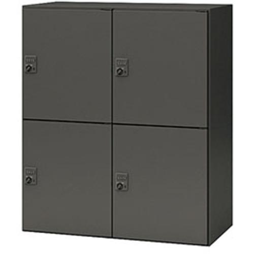 ■NAIKI パーソナルロッカー CW型 4人用 ブラック ダイヤル錠〔品番:CW0911PLD4BB〕【2121952:0】[送料別途見積り][法人・事業所限定][外直送][店頭受取不可]