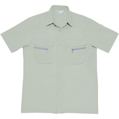 ■自重堂 シャツア-ス グリ-ン LL〔品番:44014039LL〕【2129445:0】[送料別途見積り][掲外取寄][店頭受取不可]