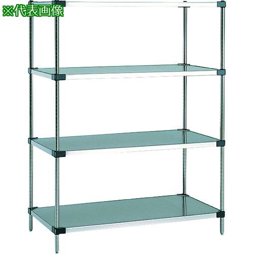 ■ERECTA スーパーシリーズ・430ソリッドシェルフ 間口1063mm×奥行461mm×高さ1892mm DB付 4段〔品番:MSS1070P1900W4〕【2147906:0】[送料別途見積り][法人・事業所限定][外直送][店頭受取不可]