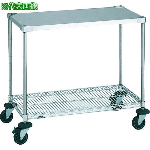 ■ERECTA ステンレスエレクターカート ワーキングカート1型〈ABSテーパー〉間口911mm&times;奥行461mm&times;高さ923mm 2段〔品番:NSWT1B〕【2148428:0】[送料別途見積り][法人・事業所限定][外直送][店頭受取不可]｜ホームセンターバロー　店