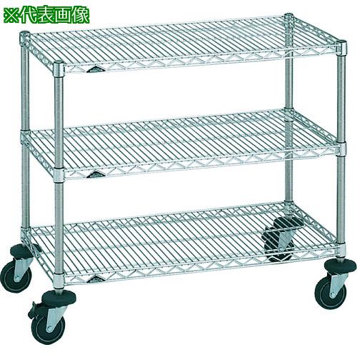 ■ERECTA ステンレスエレクターカート ミニカート 間口605mm×奥行460mm×高さ923mm 3段〔品番:NSMCA〕【2148430:0】[送料別途見積り][法人・事業所限定][外直送][店頭受取不可]