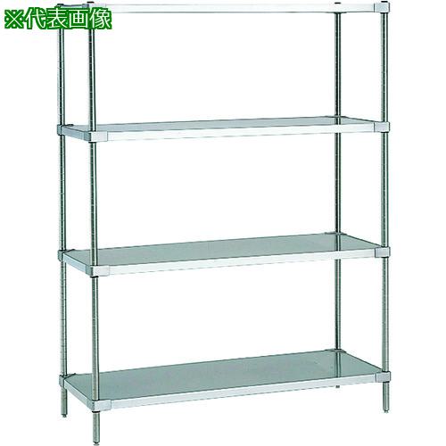 ■ERECTA スーパーシリーズ・304ソリッドシェルフ 間口759mm&times;奥行461mm&times;高さ1384mm(PS) DB付 3段〔品番:MSS760SPS1390W3〕【2148453:0】[送料別途見積り][法人・事業所限定][外直送][店頭受取不可]｜ホームセンターバロー　店