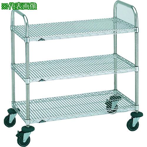 ■ERECTA ステンレスエレクターカート 万能カート 間口910mm&times;奥行613mm&times;高さ1072mm 3段〔品番:NSBKE〕【2148607:0】[送料別途見積り][法人・事業所限定][外直送][店頭受取不可]｜ホームセンターバロー　店