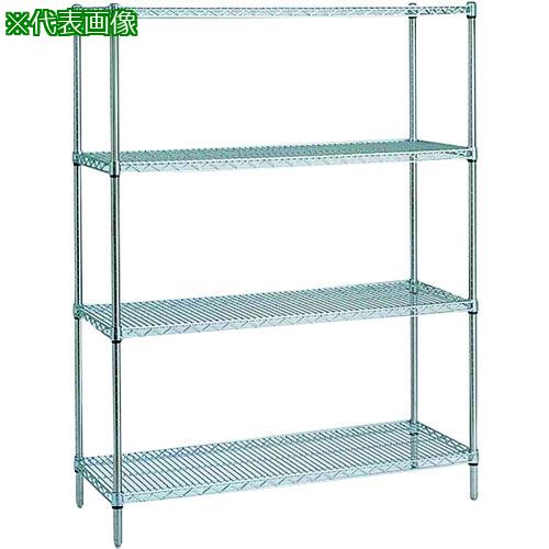 ■ERECTA スーパーシリーズ・ワイヤーシェルフ SS1220 間口1212mm&times;奥行307mm&times;高さ1892mm DB付 4段〔品番:SS1220P1900W4〕【2148636:0】[送料別途見積り][法人・事業所限定][外直送][店頭受取不可]｜ホームセンターバロー　店