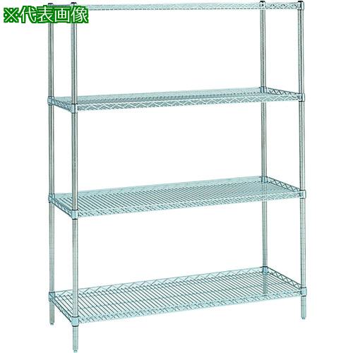 ■ERECTA スーパーシリーズ・サイドアップシェルフ MU910 間口910mm&times;奥行460mm&times;高さ2197mm DB付 4段〔品番:MU910P2200W4〕【2148997:0】[送料別途見積り][法人・事業所限定][外直送][店頭受取不可]｜ホームセンターバロー　店