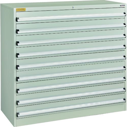 ■TRUSCO VE13S型キャビネット 1300X550XH1200 引出9段〔品番:VE13S1206W〕【2152854:0】[法人・事業所限定][直送元][店頭受取不可]｜ホームセンターバロー　店