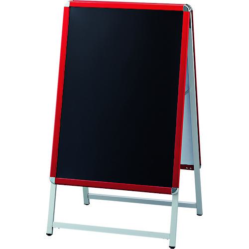 ■光 ポスターパネルスタンドA1用レッド〔品番:PSTD117〕【2154334:0】[送料別途見積り][掲外取寄][店頭受取不可]