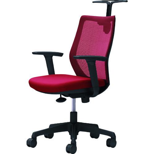 ■OKAMURA CG-M 可動肘 背メッシュ ハンガー有 ブラックボディ ナイロンキャスター レッド〔品番:CG92ZRFZK9〕【2163828:0】[送料別途見積り][法人・事業所限定][外直送][店頭受取不可] 46,200円