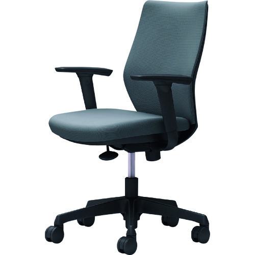■OKAMURA CG-M 可動肘 背パッド ハンガー無 ブラックボディ ナイロンキャスター グレー〔品番:CG97ZRFM37〕【2165349:0】[送料別途見積り][法人・事業所限定][外直送][店頭受取不可]