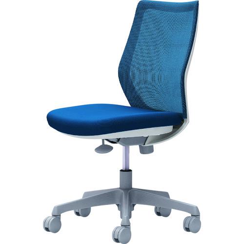 ■OKAMURA CG-M 肘無 背メッシュ ハンガー無 ホワイトボディ ナイロンキャスター ミディアムブルー〔品番:CG11WRFZK3〕【2166927:0】[送料別途見積り][法人・事業所限定][外直送][店頭受取不可]