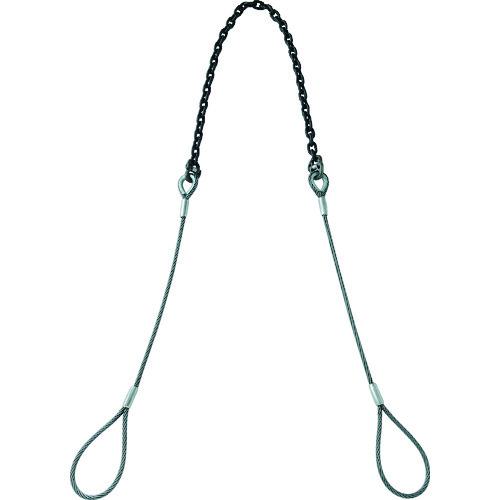 ■TRUSCO 玉掛ワイヤチェーンスリング(コンビスリング) Φ16X1.5M CMチェーン12.7MM1.5M〔品番:TWCS16S1.51.5〕【2167076:0】[店頭受取不可]