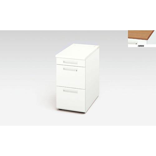 ■NAIKI 脇デスク XEHH型/天板:ミディアムウォールナット 本体:クリアーホワイト/W400×D700×H720〔品番:XEHH047GWMW〕【2175148:0】[送料別途見積り][法人・事業所限定][外直送][店頭受取不可]