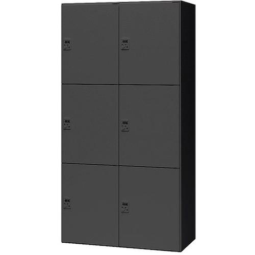 ■NAIKI パーソナルロッカー CW型 6人用 ブラック ダイヤル錠〔品番:CW0918PLD6BB〕【2177492:0】[送料別途見積り][法人・事業所限定][外直送][店頭受取不可]