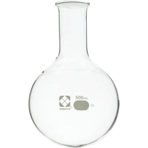 ■SIBATA 丸底フラスコ 500mL《10個入》〔品番:010500500A〕【2178294×10:0】[送料別途見積り][掲外取寄][店頭受取不可]