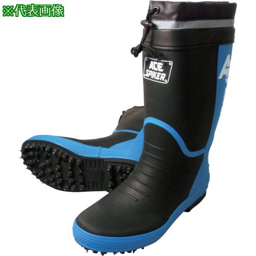 ■喜多 スパイクゴム長靴(カバー付) KR7200 ブラック L(25.5~26.0)〔品番:KR7200BKL〕【2198155:0】[送料別途見積り][掲外取寄][店頭受取不可]