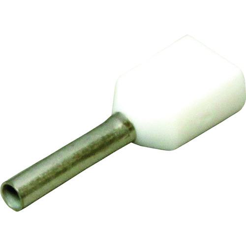 ■ニチフ フェルール(100個×5PK) 白色〔品番:NFW0.58WHI〕【2263792:0】[送料別途見積り][掲外取寄][店頭受取不可]