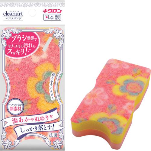 ■キクロン クリナート バススポンジ フラワー ピンク《60個入》〔品番:300539〕【2267770&times;60:0】[送料別途見積り][法人・事業所限定][外直送][店頭受取不可]｜ホームセンターバロー　店
