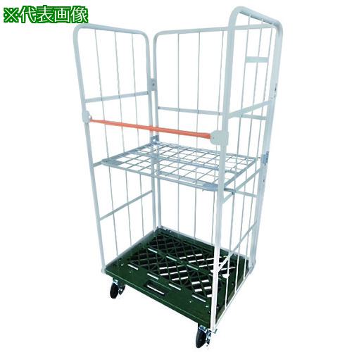 ■YAMATO 跳ね上げ中間棚付コンビテナー〔品番:LRC60PIHA〕【2286604:0】[法人・事業所限定][直送元][店頭受取不可]｜ホームセンターバロー　店