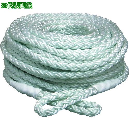 ■まつうら 電動ウインチ用ナイロンクロスロープ(8打ち) 16mmΦ×50m 両端アイ加工〔品番:NR8CROSS1650〕【2288017:0】[店頭受取不可]