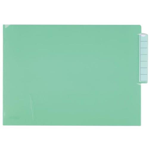 ■LIHIT カルテフォルダー シングルポケット (50枚入り) クリスタルグリーン A4〔品番:HK70819〕【2288546:0】[送料別途見積り][掲外取寄][店頭受取不可]
