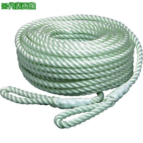 ■まつうら 電動ウインチ用ナイロンロープ(3打ち) 9mmΦ&times;200m 両端アイ加工〔品番:NR3STRAND9200〕【2289495:0】[店頭受取不可]｜ホームセンターバロー　店 31,746円