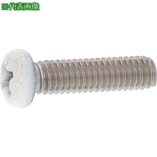 ■SUNCO 頭部ホワイトステン(+)ナベ小ネジ 5×16 (500本入)〔品番:0002000000500160A0〕【2295884:0】[送料別途見積り][掲外取寄][店頭受取不可]