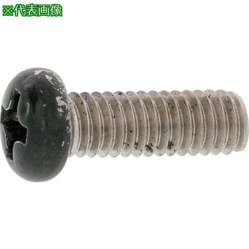 ■SUNCO 頭部ブラックステン(+)ナベ小ネジ 4×10 (1000本入)〔品番:0002000000400100B0〕【2303681:0】[送料別途見積り][掲外取寄][店頭受取不可]