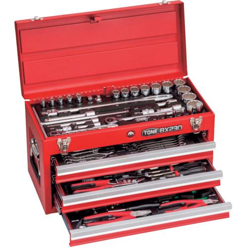 ■TONE 整備用工具セット ツールセット(レッド) 間口508×奥行232×高さ302mm 差込角9.5mm、12.7mm〔品番:TSXT95021〕【2304606:0】[法人・事業所限定][外直送元][店頭受取不可]