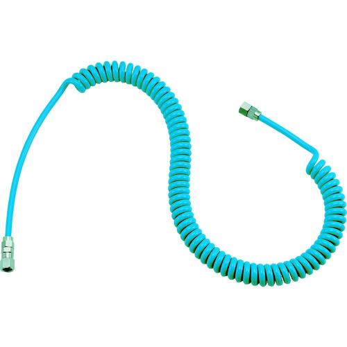 ■TRUSCO エアコイルホース ウレタンコイルホース細巻 ストレート型 2.9m〔品番:CHA600〕【2315467:0】[店頭受取不可]