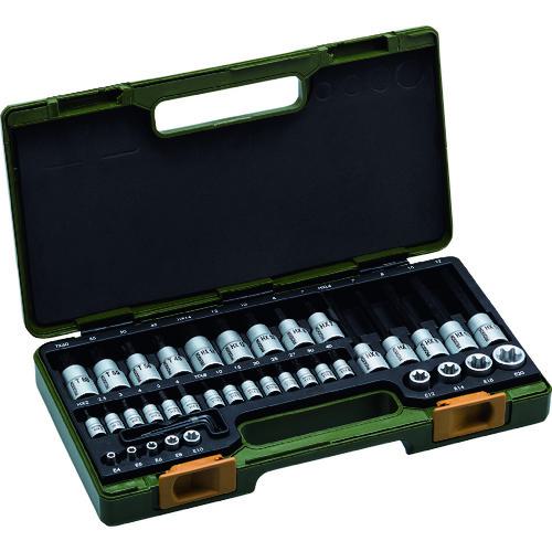 ■PROXXON ヘキサゴン+ヘックスローブソケットセット1/4+1/2〔品番:82290〕【2321192:0】[送料別途見積り][掲外取寄][店頭受取不可]