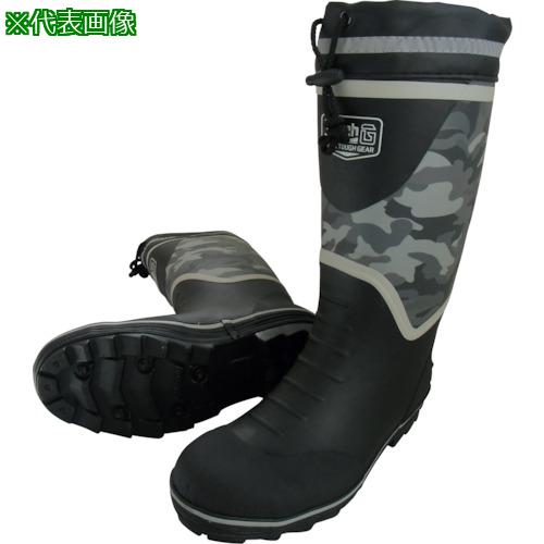 ■喜多 迷彩安全ゴム長靴(カバー付) KR7260 ブラック M(24.5~25.0)〔品番:KR7260BKM〕【2355690:0】[送料別途見積り][法人・事業所限定][掲外取寄][店頭受取不可]