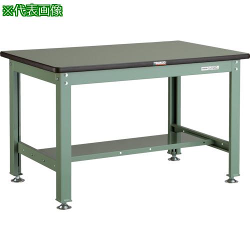 ■TRUSCO 中荷重作業台(1200kg)HW型 900X600XH740 基本タイプ グリーン色 緑〔品番:RHW0960〕【2408929:0】[法人・事業所限定][直送元][店頭受取不可]