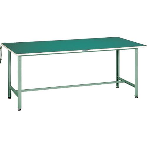 ■TRUSCO 軽荷重作業台(300kg)AE型 1800X750XH742 帯電防止マット張り グリーン色〔品番:AE1800D〕【2434997:0】[法人・事業所限定][直送元][店頭受取不可]｜ホームセンターバロー　店