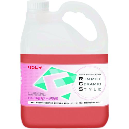 ■リンレイ RCS セラミック用 強力アルカリ洗剤 4L エコボトル《3本入》〔品番:717830〕【2460974×3:0】[送料別途見積り][法人・事業所限定][外直送][店頭受取不可]