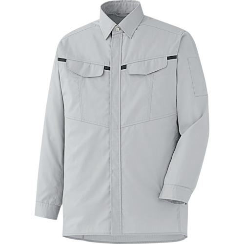 ■ミドリ安全 ベルデクセルフレックス 男女共用 シャツ VES2671上 シルバーグレー×チャコール L〔品番:VES2671UEL〕【2469529:0】[送料別途見積り][掲外取寄][店頭受取不可]