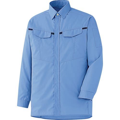 ■ミドリ安全 ベルデクセルフレックス 男女共用 シャツ VES2673上 ブルー×ネイビー SSS〔品番:VES2673UESSS〕【2469569:0】[送料別途見積り][掲外取寄][店頭受取不可]