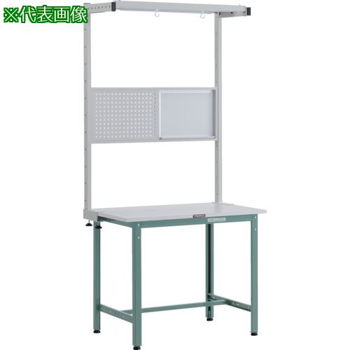 ■TRUSCO 軽荷重作業台(300kg)AE型 900X750XH1948(全高) ツールハンガーフルセット付 グリーン色〔品番:RAE0975THFS〕【2486830:0】[法人・事業所限定][直送元][店頭受取不可]｜ホームセンターバロー　店