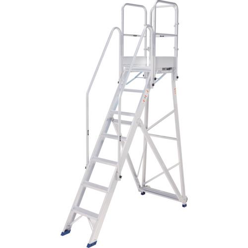 ■PiCa 折りたたみ式作業台DWR型 2.1m 手すり付き(H:900mm)〔品番:DWR210A09H〕【2494298:0】[直送DS][店頭受取不可]｜ホームセンターバロー　店