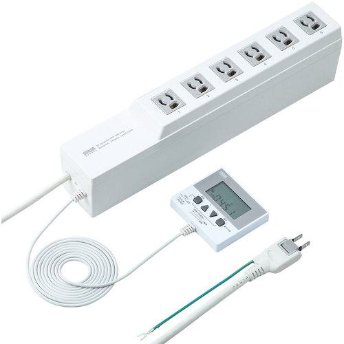 ■SANWA タイマー付きタップ〔品番:TAPRT1〕【2499829:0】[法人・事業所限定][直送元][店頭受取不可]