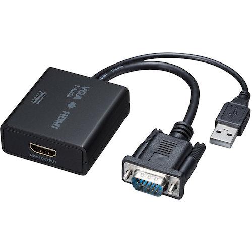 ■SANWA VGA信号HDMI変換コンバーター〔品番:VGACVHD7〕【2499862:0】[店頭受取不可]