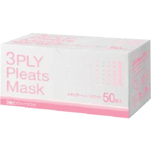 ■テイジン 3層プリーツマスク レギュラーサイズ ホワイト50枚入り《40箱入》〔品番:3RW20252250B〕【2514356×40:0】[法人・事業所限定][外直送元][店頭受取不可]