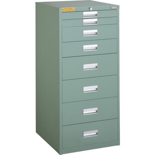 ■TRUSCO LVE型キャビネット 500×550×H1100 引出8段〔品番:LVE1105〕【2523744:0】[法人・事業所限定][直送元][店頭受取不可]