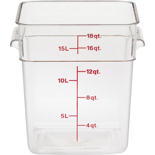 ■CAMBRO 角型コンテナー/クリア-〔品番:18SFSCW135〕【2532770:0】[送料別途見積り][法人・事業所限定][外直送][店頭受取不可]