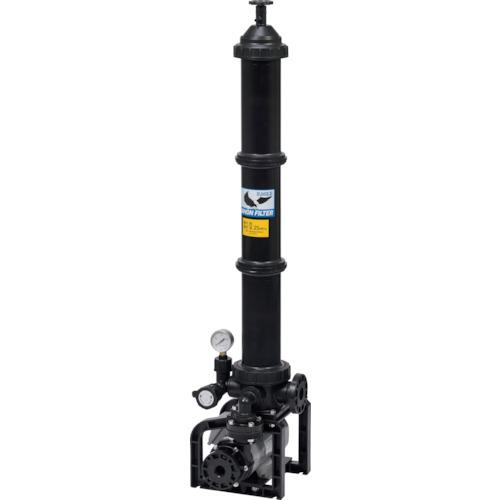■日本フイルター ポンプ付き樹脂製ろ過機 「EGL-3-B-6-T」 ~3600L/h (ブラックタイプ) 750mm1本用 60Hz〔品番:EGL3B6T〕【2537431:0】[送料別途見積り][法人・事業所限定][外直送][店頭受取不可]