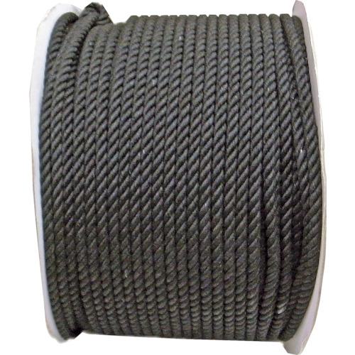 ■まつうら 綿ロープ(3打ち)6mmΦ×200m 黒 ドラム巻〔品番:MR6X200BKDR〕【2538999:0】[送料別途見積り][法人・事業所限定][外直送][店頭受取不可]